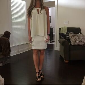 *NWOT* Mint bodycon with sheer upper overlay